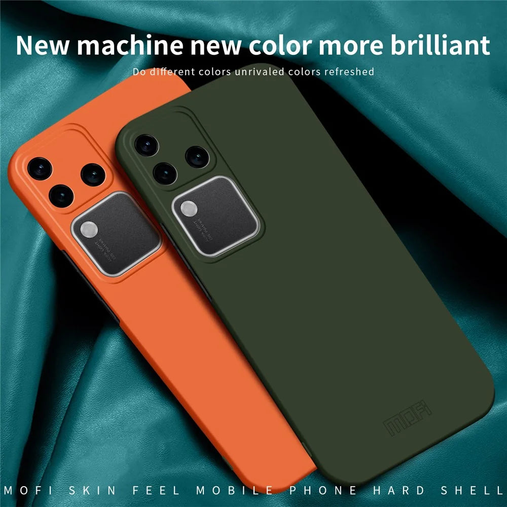 MOFI JK Qin Series For vivo S18 Pro 5G Cell Phone Case TPU+Acrylic Skin-Touch Matte Cover - Orange - 3