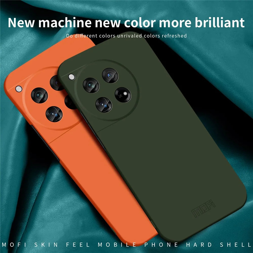 MOFI JK Qin Series For OnePlus 12 5G Case Matte Scratch-proof TPU+Acrylic Phone Back Shell - Orange - 3