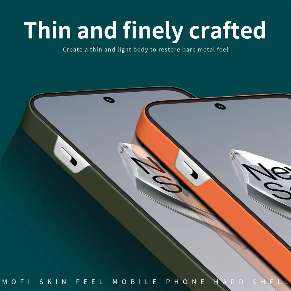 MOFI JK Qin Series For OnePlus 12 5G Case Matte Scratch-proof TPU+Acrylic Phone Back Shell - Orange - 4