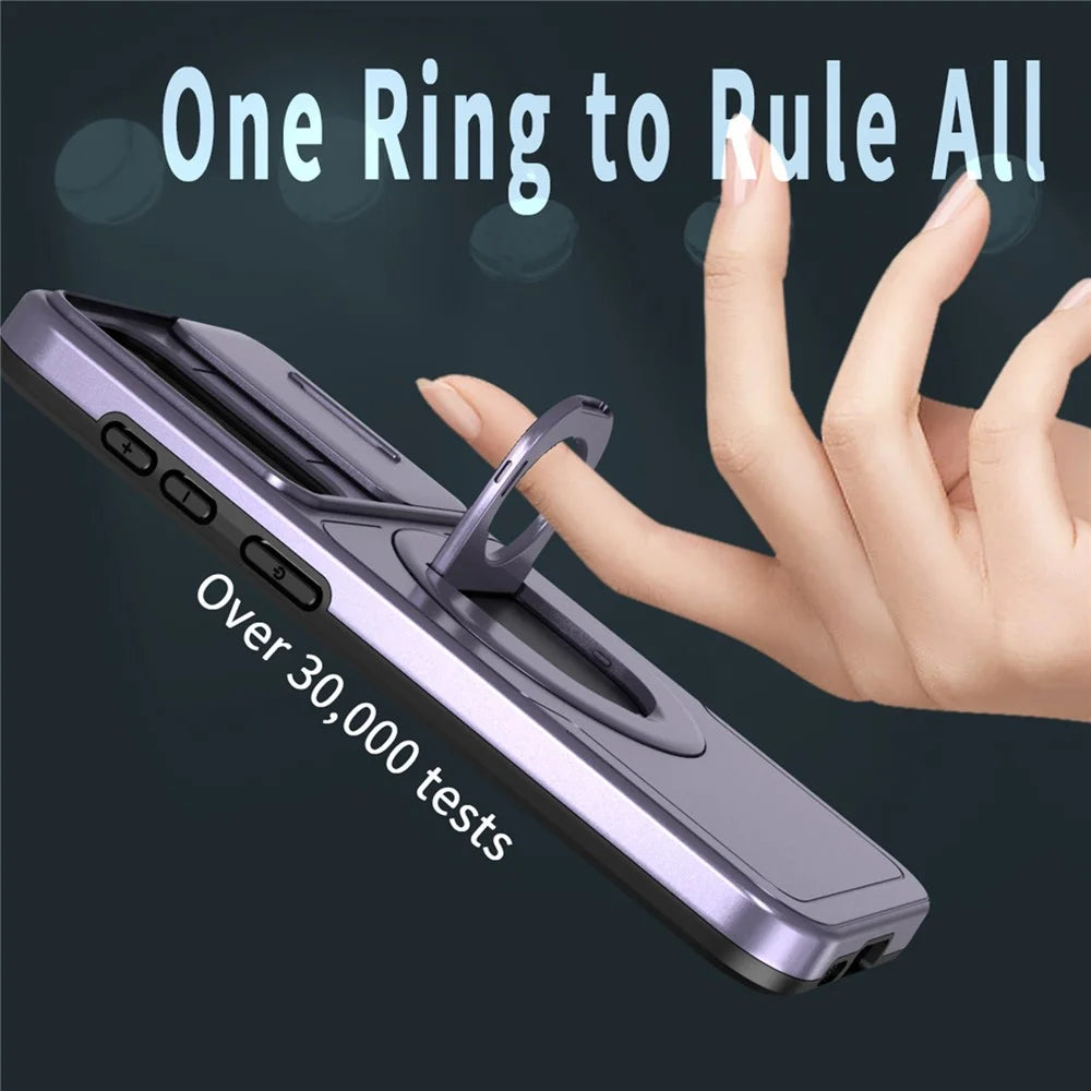 For Samsung Galaxy A54 5G Phone Case with Slide Camera Protection Magnetic Cover - Purple - 6