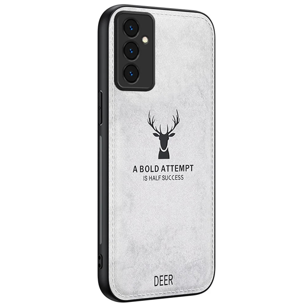 For Samsung Galaxy A35 5G Phone Case Shockproof Hybrid Protective Cover Deer Pattern - Grey - 1