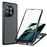 For OnePlus 12 5G Tempered Glass Case Security Lock Full Body Protection Phone Cover - Black - 3
