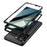 For OnePlus 12 5G Tempered Glass Case Security Lock Full Body Protection Phone Cover - Black - 4