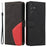 For Samsung Galaxy A55 5G Leather Case Wallet Stand Color Splicing Phone Cover - Black - 1