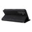 For Samsung Galaxy A55 5G Leather Case Wallet Stand Color Splicing Phone Cover - Black - 5