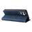 For Samsung Galaxy A35 5G Leather Case Wallet Stand Color Splicing Phone Cover - Blue - 5