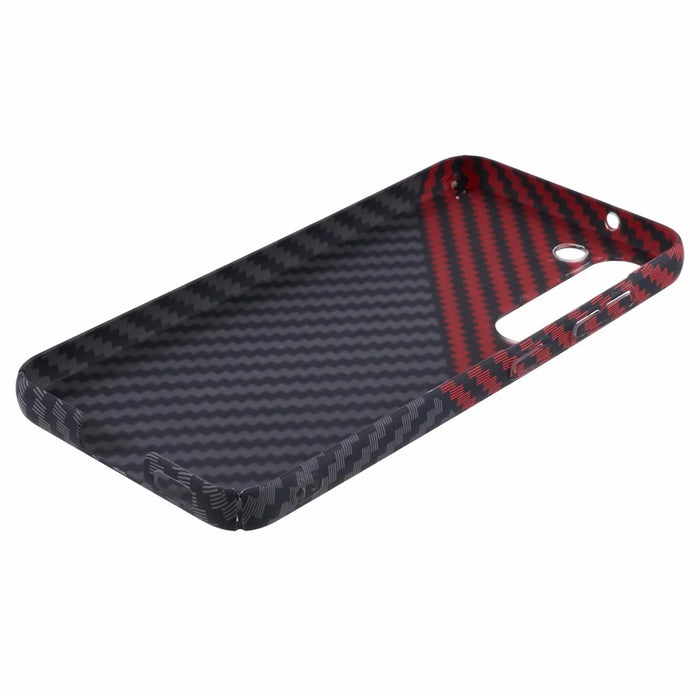 For Samsung Galaxy S24+ PC Case Carbon Fiber Texture Protective Phone Cover - Black+Red - 6