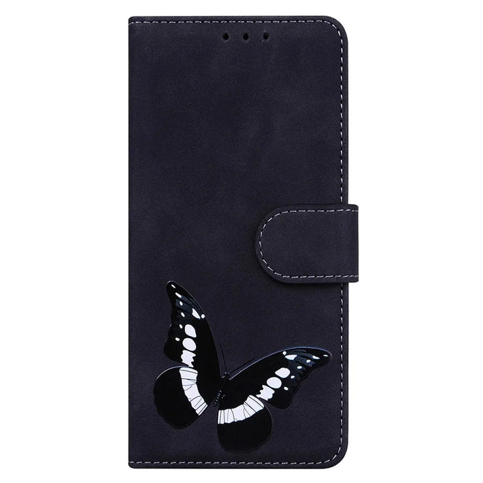 For Samsung Galaxy A35 5G Case Wallet Phone Leather Cover Butterfly Printing - Black - 7