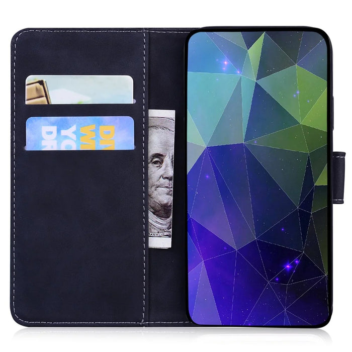 For Samsung Galaxy A35 5G Case Tiger Pattern Imprinted Leather Phone Cover - Black - 2