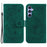 For Samsung Galaxy A55 5G Leather Case Rose Butterfly Imprinted Phone Cover - Green - 1