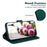 For Samsung Galaxy A55 5G Leather Case Rose Butterfly Imprinted Phone Cover - Green - 3