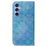 For Samsung Galaxy A35 5G Case Solid Color Dazzling Flower Phone Stand Cover - Blue - 6