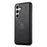 DENIOR For Samsung Galaxy S24 Cowhide Texture Phone Case Magnetic Leather Back Cover - Black - 1