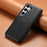 DENIOR For Samsung Galaxy S24 Cowhide Texture Phone Case Magnetic Leather Back Cover - Black - 4