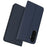 For Samsung Galaxy S24 Phone Stand Case Card Holder PU Leather Cell Phone Cover - Blue - 1