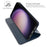 For Samsung Galaxy S24 Phone Stand Case Card Holder PU Leather Cell Phone Cover - Blue - 2
