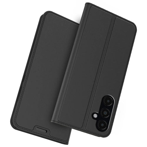 For Samsung Galaxy S24+ Card Holder PU Leather Phone Cover Anti-Scratch Cell Phone Stand Case - Black - 1
