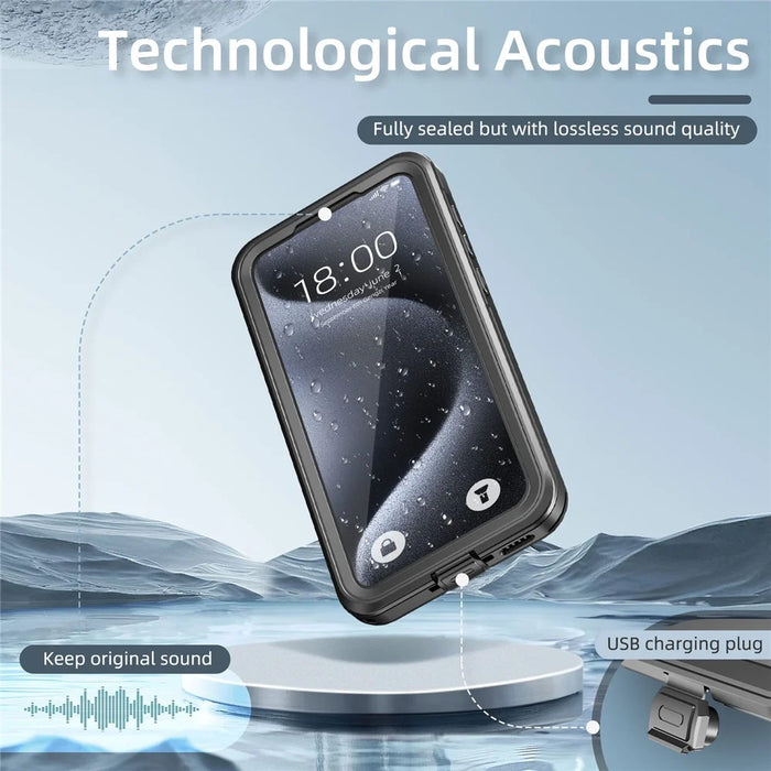 REDPEPPER A Series For Samsung Galaxy A35 5G Case Waterproof Built-in Screen Protector IP68 Underwater - Black - 4