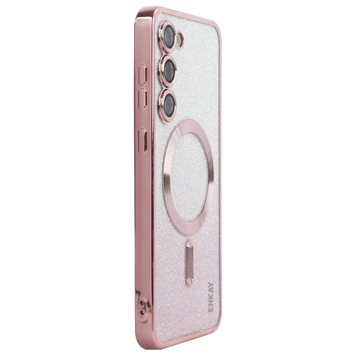 ENAKY HAT PRINCE For Samsung Galaxy S23+ Magnetic Phone Case Gradient Glitter Cover Magnetic Case - Pink - 1