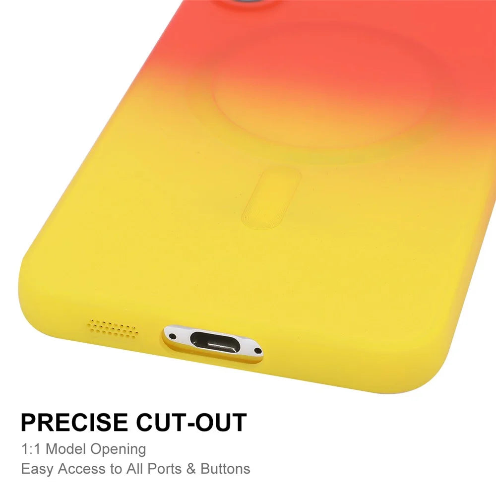 ENAKY HAT PRINCE For Samsung Galaxy S23+ Magnetic Case Tempered Glass Lens Protector - Orange+Yellow - 6