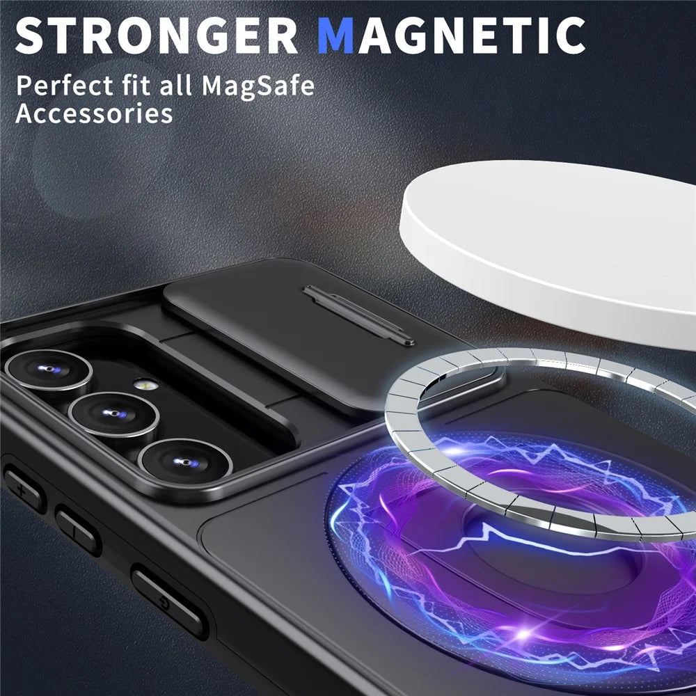 For Samsung Galaxy S20 FE / S20 FE 5G / S20 FE 2022 / S20 Lite Phone Case with Slide Camera Cover - Black - 2
