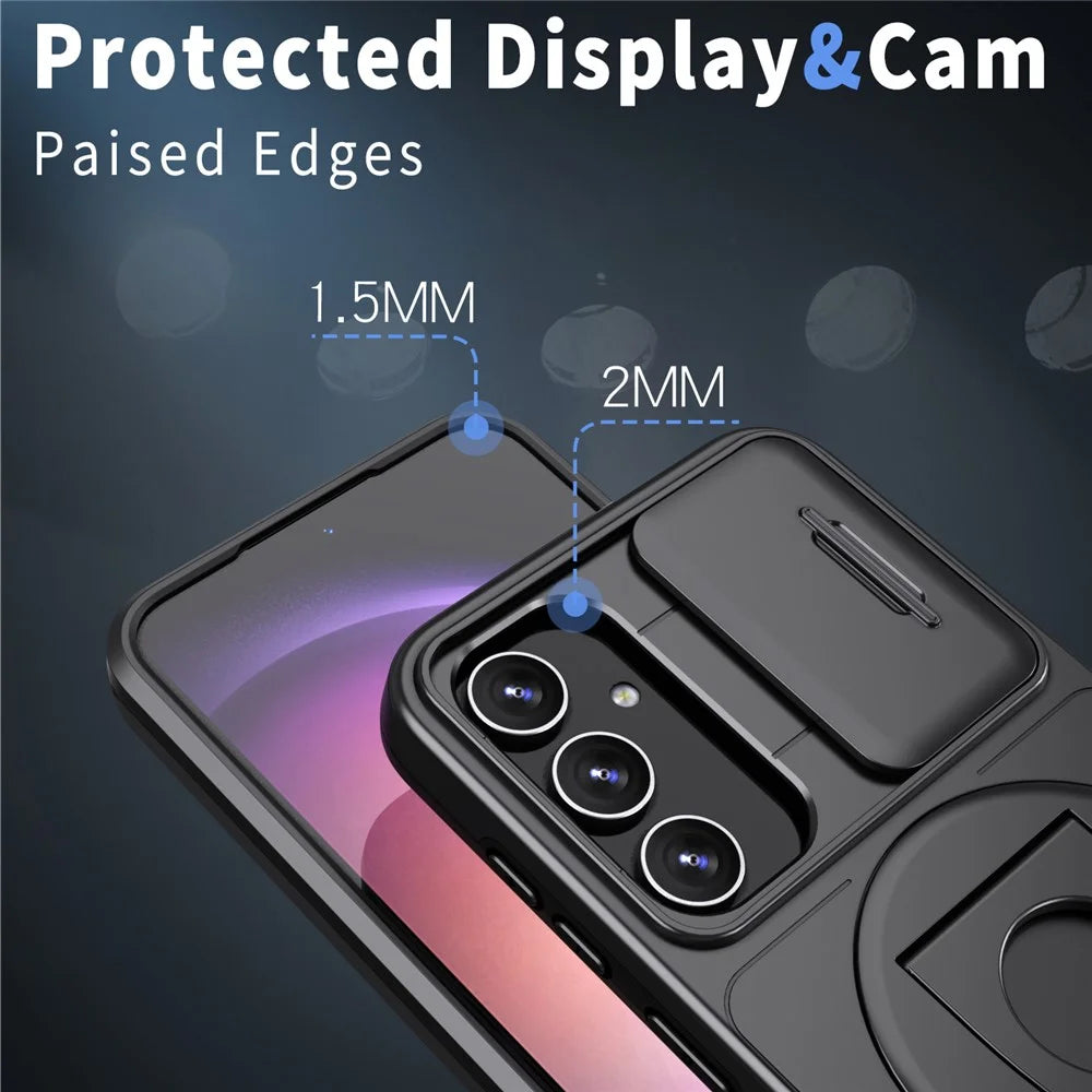 For Samsung Galaxy S20 FE / S20 FE 5G / S20 FE 2022 / S20 Lite Phone Case with Slide Camera Cover - Black - 4
