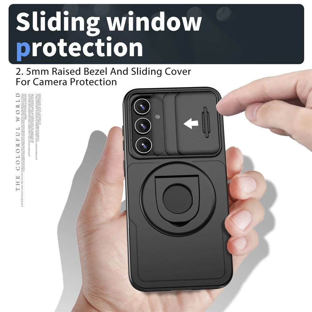 For Samsung Galaxy S20 FE / S20 FE 5G / S20 FE 2022 / S20 Lite Phone Case with Slide Camera Cover - Black - 5