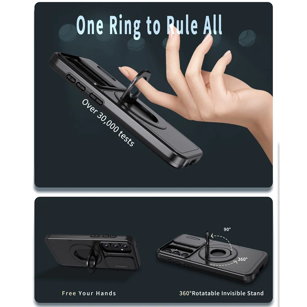 For Samsung Galaxy S20 FE / S20 FE 5G / S20 FE 2022 / S20 Lite Phone Case with Slide Camera Cover - Black - 6