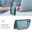 DENIOR For Samsung Galaxy S24 Magnetic Case Kickstand Phone Cover 2 in 1 Detachable Wallet Back - Blue - 6