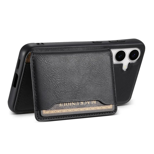 DENIOR For Samsung Galaxy S24+ Phone Case Magnetic Protection Cover Detachable Card Bag - Black - 2