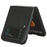 For Samsung Galaxy Z Flip3 5G Case PU Leather Card Holder Phone Back Cover - Black - 2