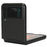 For Samsung Galaxy Z Flip3 5G Case PU Leather Card Holder Phone Back Cover - Black - 3