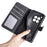 For OnePlus 12 5G Wallet PU Leather Case Color Splicing Phone Cover - Black - 4