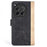 For OnePlus 12 5G Wallet PU Leather Case Color Splicing Phone Cover - Black - 7
