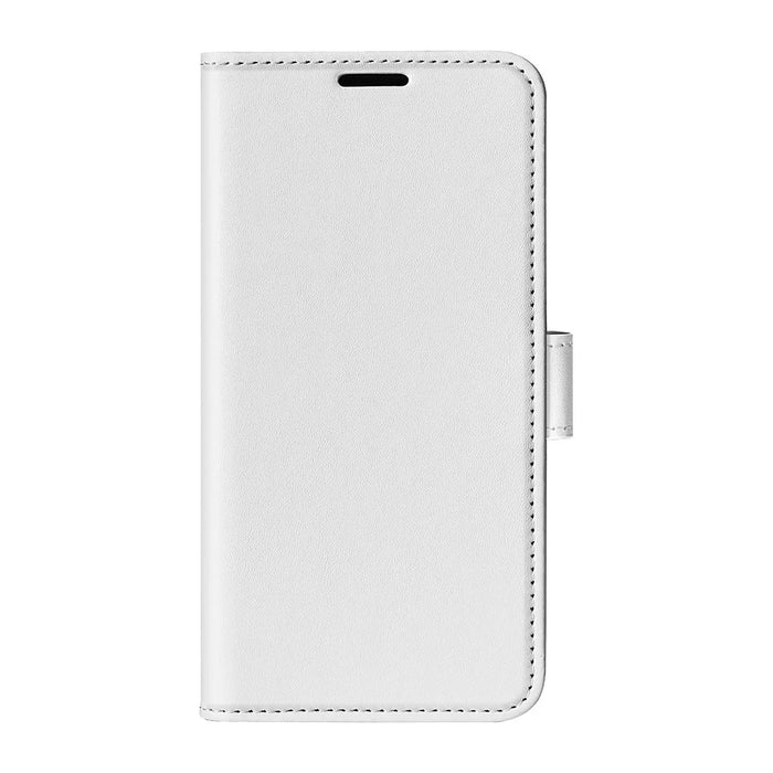 For OnePlus 12 5G PU Leather Case Magnetic Closure Phone Cover Crazy Horse Texture - White - 5