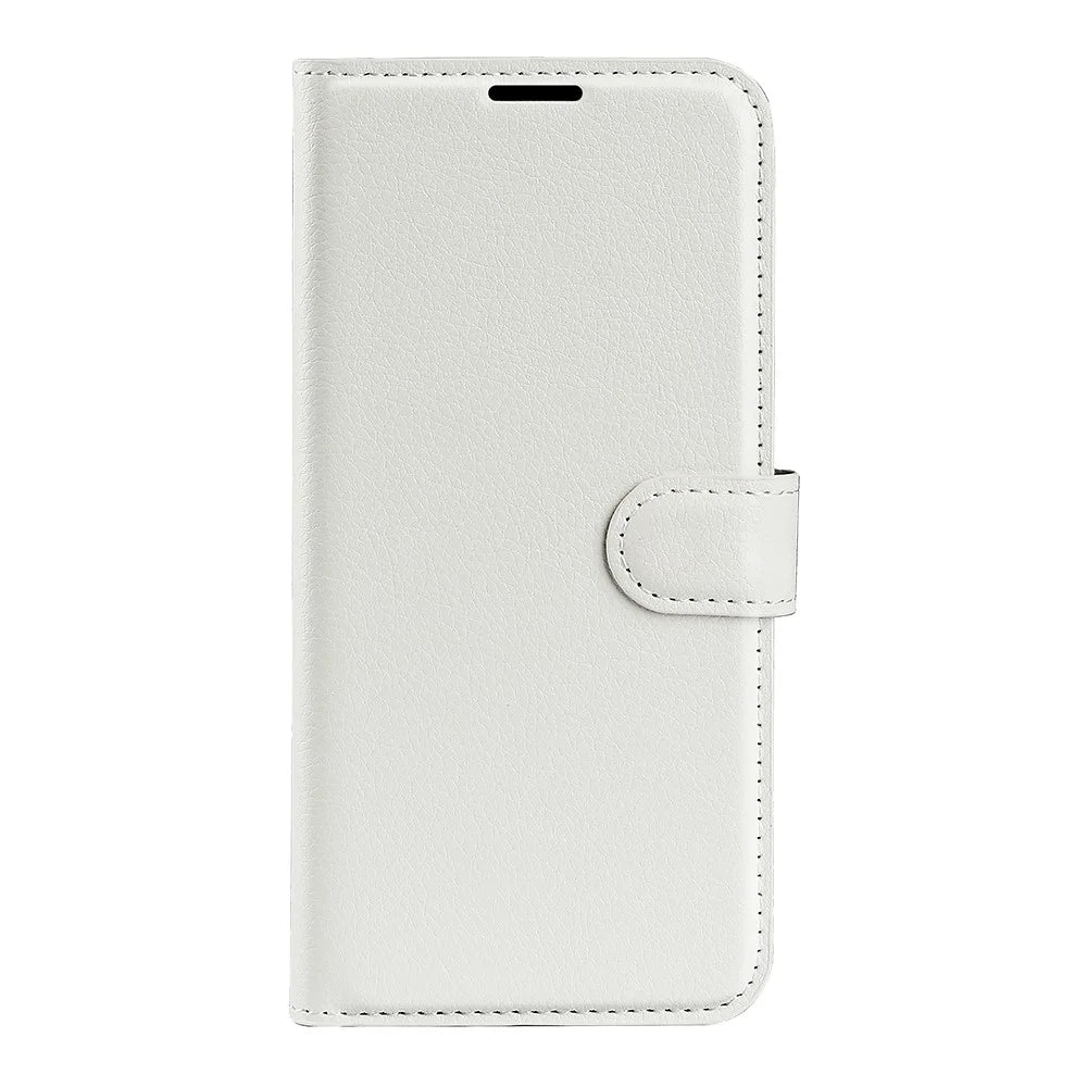 For Samsung Galaxy Xcover7 Litchi Texture PU Leather Wallet Case Card Slot Stand Phone Cover - White - 5