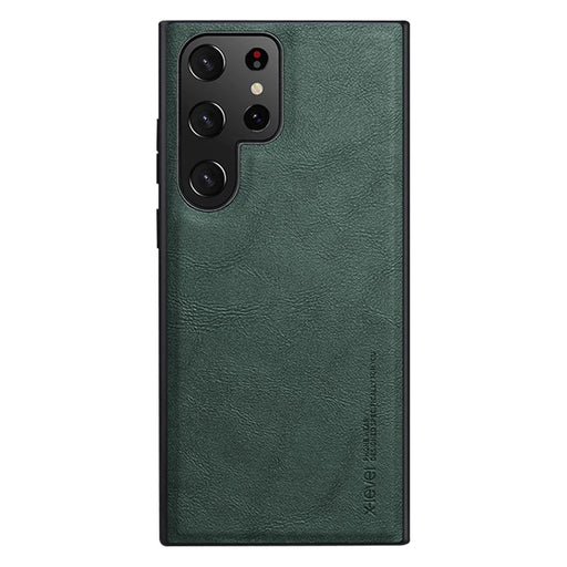 X-LEVEL Bojue-3 Series for Samsung Galaxy S24 Ultra Phone Case PU Leather Coated TPU Cover - Green - 1