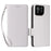 For Asus ROG Phone 8 Pro 5G / 8 5G Magnetic Case Leather Litchi Texture Cover with Wrist Strap - White - 1