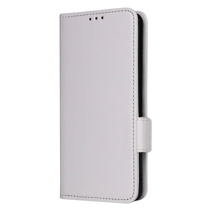 For Asus ROG Phone 8 Pro 5G / 8 5G Magnetic Case Leather Litchi Texture Cover with Wrist Strap - White - 7