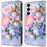 For Samsung Galaxy A55 5G Cell Phone Case Printed 3D Pattern Stand Leather Cover - Colorful Flower - 1