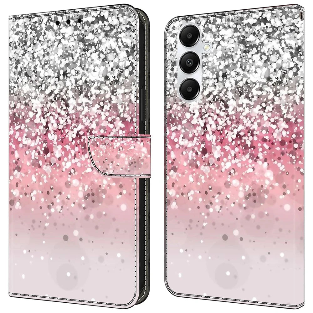 For Samsung Galaxy A25 5G (Global) (161.0 x 76.5 x 8.3mm) Case Printed 3D Pattern Leather Phone Cover - Gradient - 1