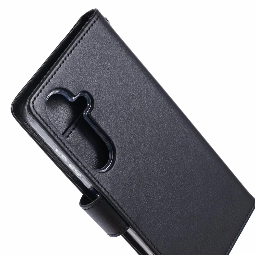 MERCURY GOOSPERY For Samsung Galaxy S24+ Wallet Case Protective Leather Folio Phone Cover - Black - 5