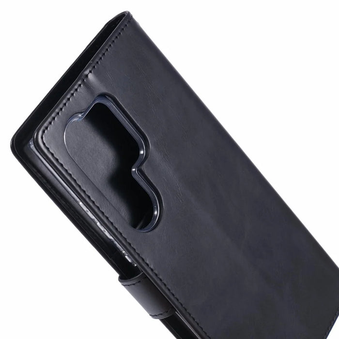 MERCURY GOOSPERY Blue Moon for Samsung Galaxy S24 Ultra Case Leather Wallet Cover - Black - 7