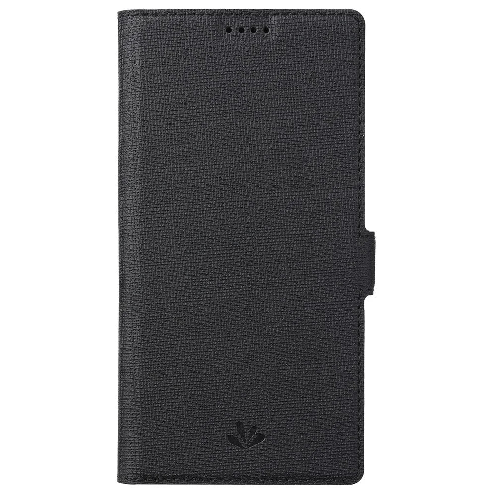 VILI DMK Series for Samsung Galaxy S24 Case PU Leather Folio Stand Phone Cover - Black - 7