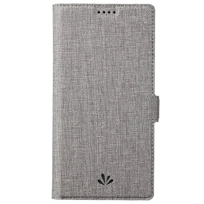 VILI DMK Series for Samsung Galaxy S24+ Case Leather Cross Texture Phone Cover - Grey - 7
