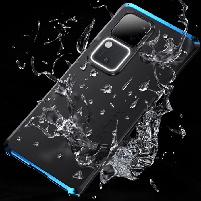 ELEMENT BOX For vivo S18 5G / S18 Pro 5G Phone Case Metal+PC+Silicone Back Cover - Black / Blue - 5