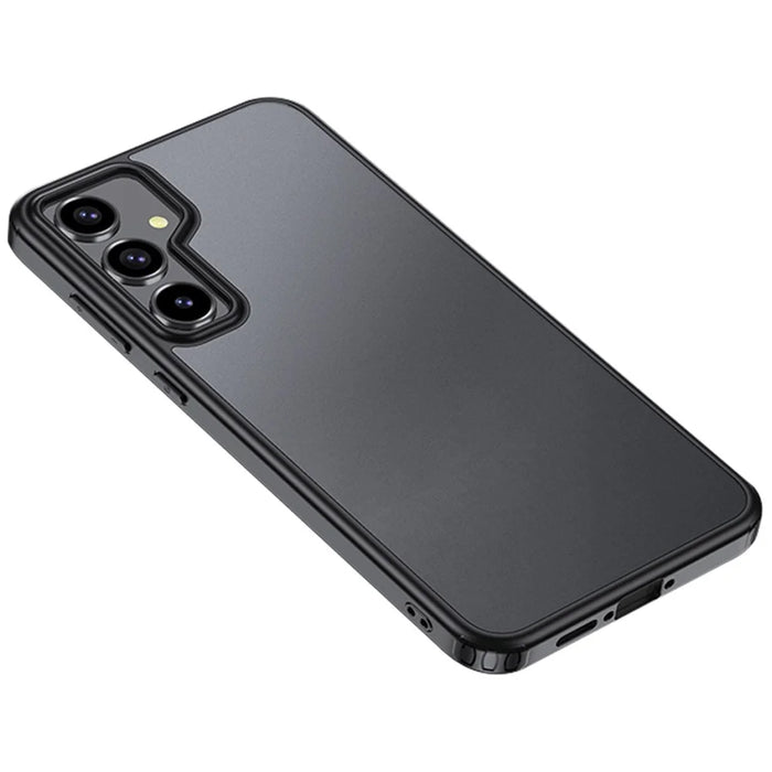 For Samsung Galaxy A55 5G Phone Case PC+TPU Drop Protection Cover Raised Bezel - Matte Black - 1