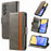 For Samsung Galaxy A15 4G / A15 5G Phone Cases CASENEO PU Leather Cover Stand with RFID Blocking Wallet - Grey - 6