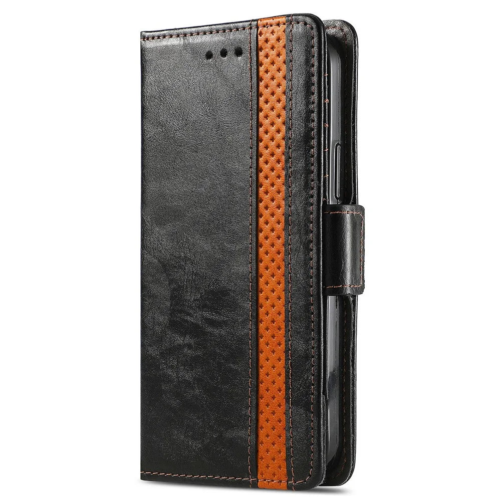 For ZTE Blade V50 Vita Phone Cases CASENEO PU Leather Cover Stand with RFID Blocking Wallet - Black - 7