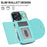 For iPhone 12 / 12 Pro Cell Phone Case Ring Kickstand Card Bag PU+TPU Cover - Green - 6
